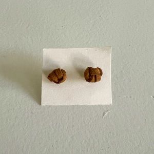 Leather Knot Earrings